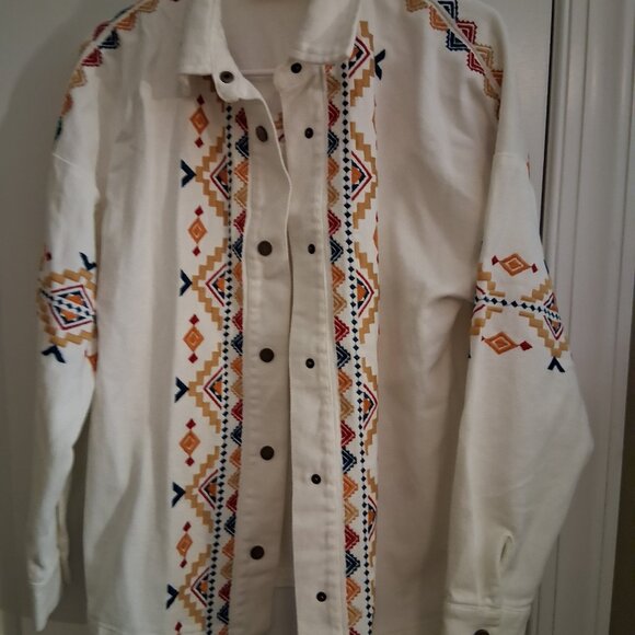 savanna jane aztec style jacket shirt size small - Picture 2 of 6
